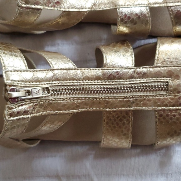 Aerosoles Encylopedia Gladiator Metalic Sandal. - Picture 2 of 10